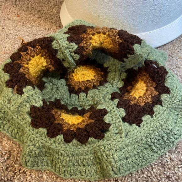 Granny Square Sun Hat handmade Boho - Picture 2 of 16